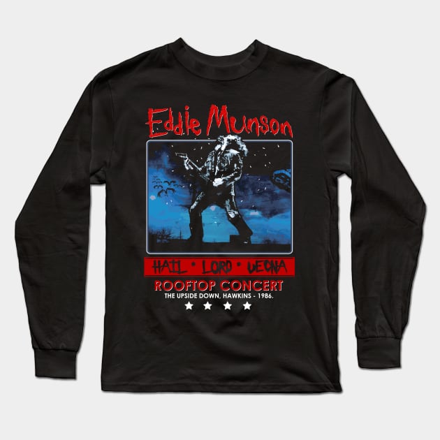 Eddie Munson's Rooftop Concert Long Sleeve T-Shirt by NerdShizzle